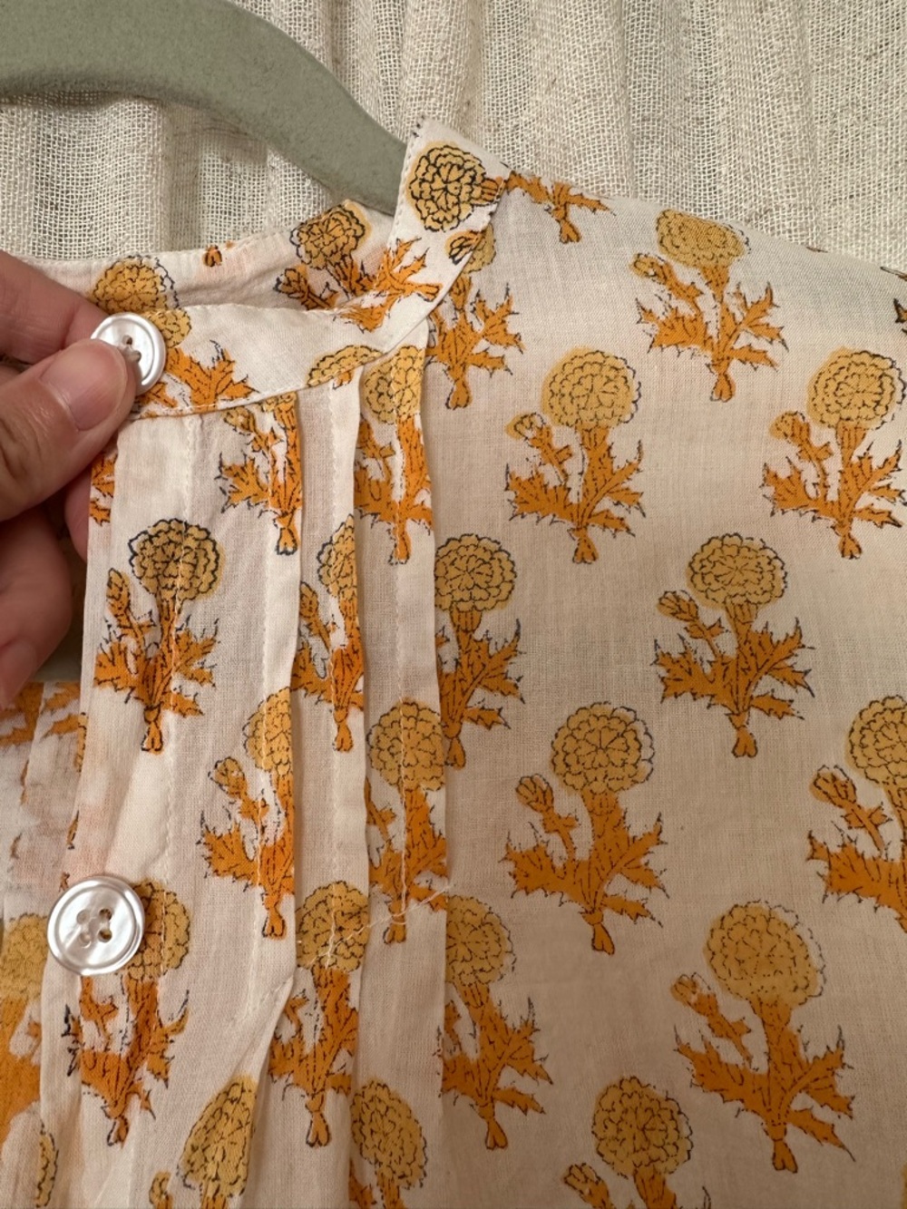 Emerson Fry White Blouse with Marigold Floral Print - Picture 4 of 6